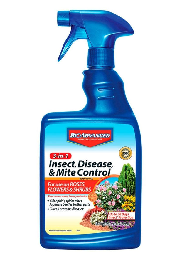 BioAdvanced 3-in-1 Insect, Disease, & Mite Control Ready to Use with Trigger Sprayer 24 oz