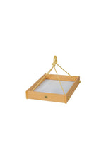 Birds Choice Large Hanging Platform Bird Feeder Recycled Plastic Natural Teak