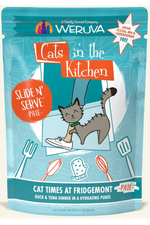 Weruva Cats In The Kitchen Slide N' Served Pate Cat Times At Fridgemont Duck & Tuna Dinner Pouch 3 oz