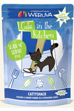 Weruva Cats In The Kitchen Slide N' Serve Pate Caddyshack Chicken & Shrimp Dinner Pouch 3 oz