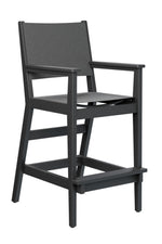 Berlin Gardens Mayhew Sling Bar Chair Elevation Stone on Black