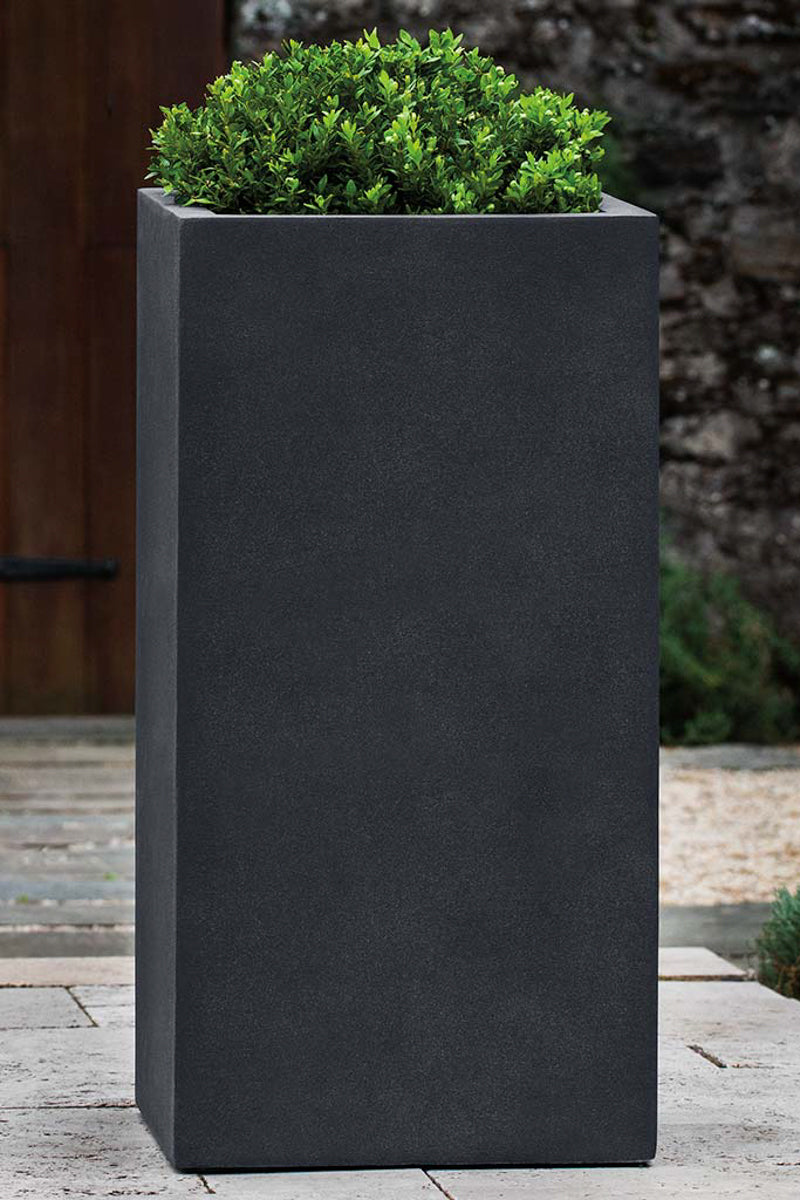 square outdoor plant pots Farnley Planter Box Campania International Color: Lead Lite Size: 27.5" H x 27.5" W x 27.5" D Set Of: 3