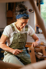 Dovetail Workwear Freshly Overalls in Ultra Light Lichen Green Ripstop 0X30