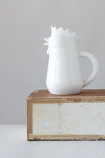 Creative Co-Op Stoneware Chicken Creamer White