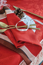 Garnier-Thiebaut Couronne De Noel Napkin Rouge