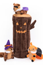 ZippyPaws Halloween Haunted Log Burrow Dog Toy