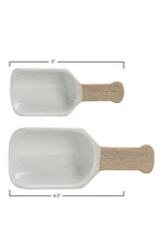 SCOOP, PORCELAIN WHITE SET/2