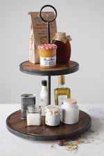 LAZY SUSAN, METAL ROUND 2/TIER