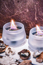 MIST GLS CANDLE ROUND OIL/LMP