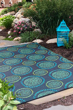 RUG, 4' x 6' MOLLY BLACK AQUA