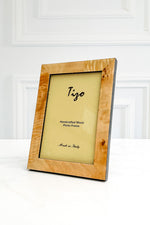 Tizo Narrow Burl Pattern Italian Wood Frame Natural 4x6