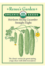 Renee's Garden Heirloom Slicing Squash Straight Eight Organic Seeds