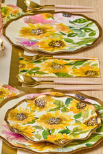 Sophistiplate Sunflower Wavy Salad Plates 8 Pack