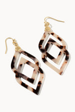 Spartina Deco Drama Earrings White Tortoise
