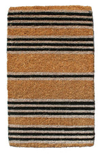 Black Stripes Coir Doormat 30"x18"