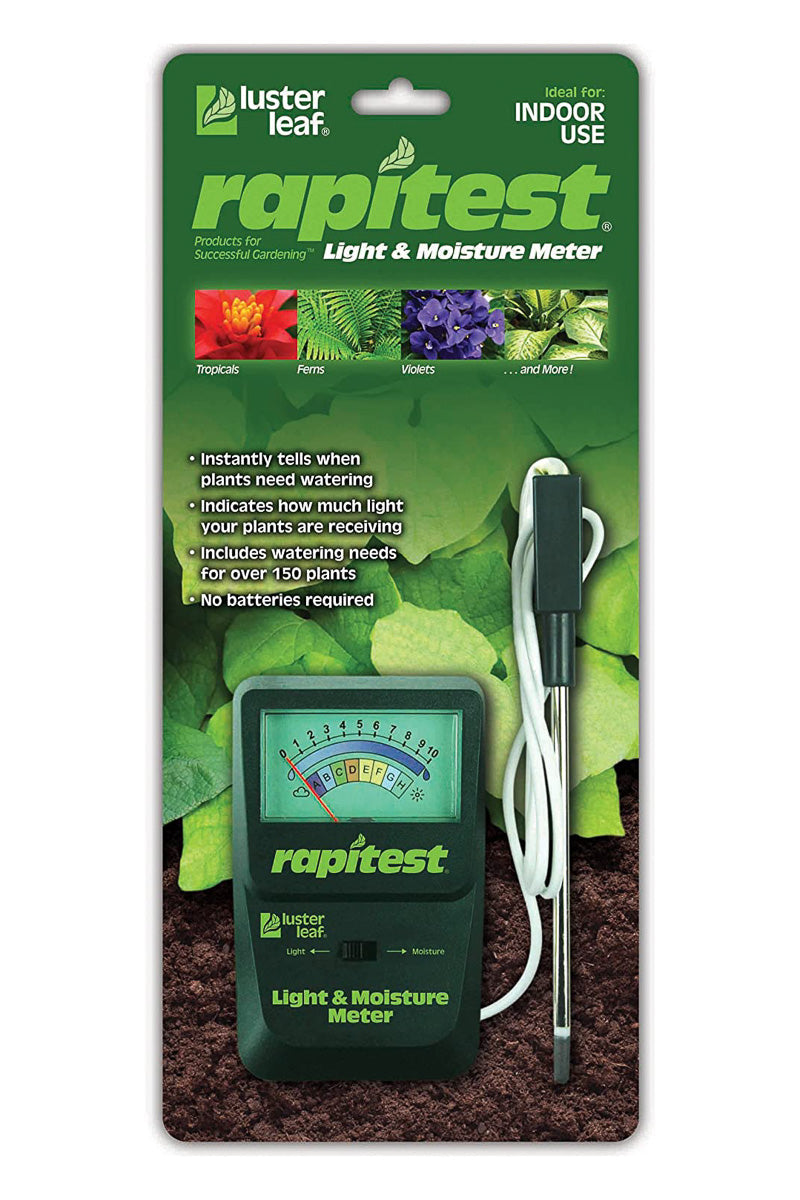luster leaf 1820 rapitest soil moisture meter Luster Leaf 1830 Rapitest Light & Moisture Meter
