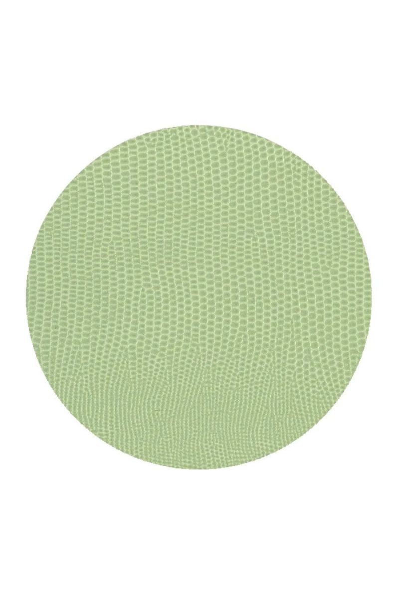 Caspari Lizard Moss Green Felt-Backed Coaster – Chalet
