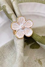 Bodrum Daisy Napkin Ring White
