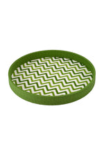 Bodrum Ripple Tray 16" Round Green
