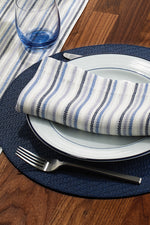 Bodrum Wicker Placemat 15" Round Navy