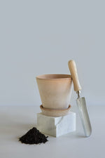 Julie Pot With Saucer 5.5"x 4.7" RAW Rosa