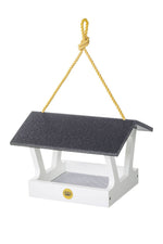 Birds Choice Modern Farmhouse Fly-Thru Bird Feeder in Black and White