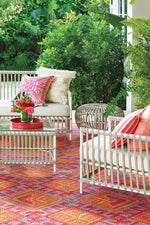 Dash & Albert Valencia Kilim Handwoven Indoor/Outdoor Rug 3'x5' Spice