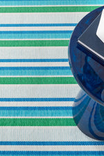 Dash & Albert Always Greener Handwoven Indoor/Outdoor Rug 2'x3' Cobalt/Green