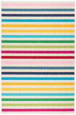 Dash & Albert Rainbow Stripe Machine Washable Rug 2'x3' Multi