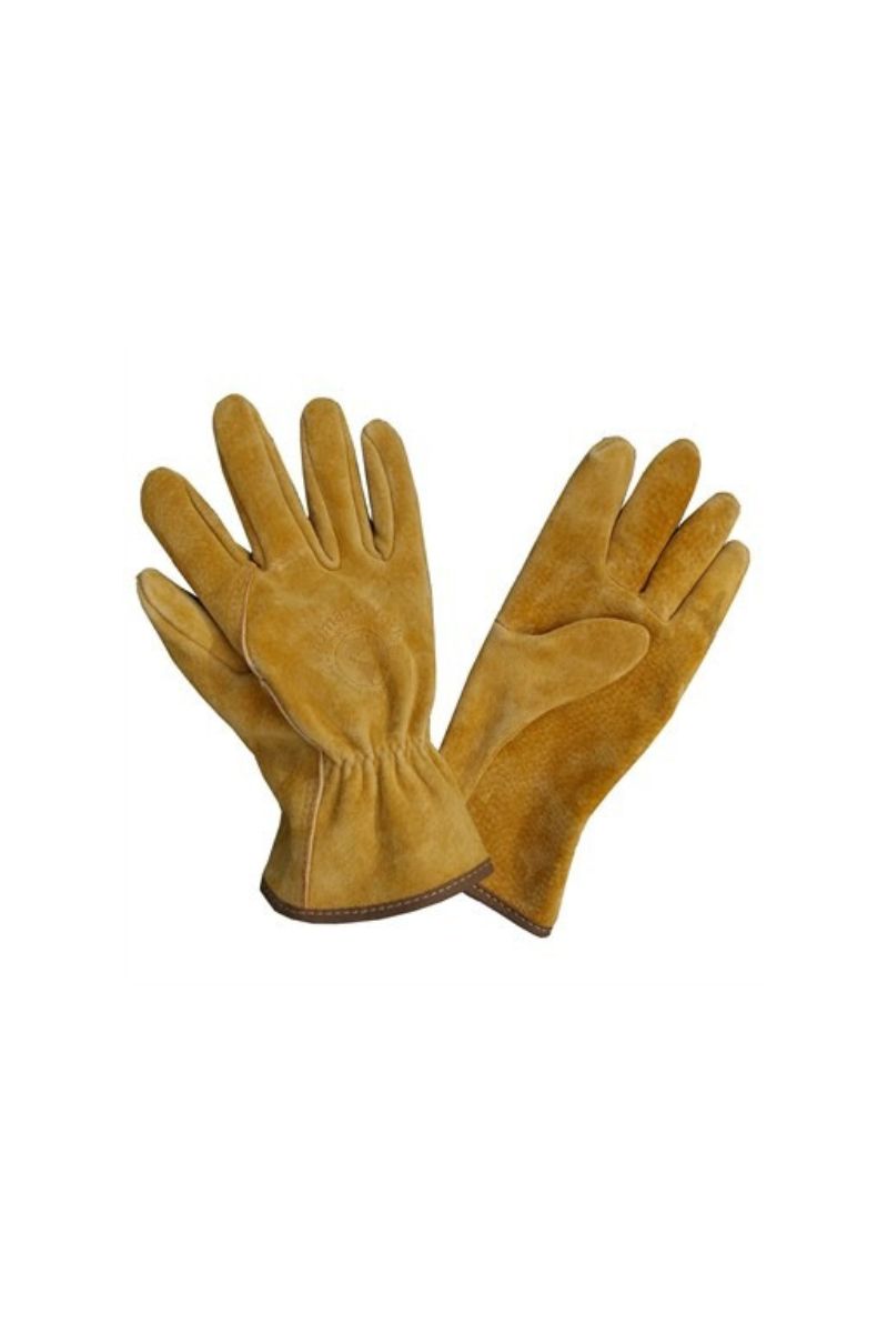 thick leather gardening gloves Womanswork Rugged Leather Work Gloves Large Camel – Chalet