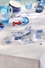 Garnier-Thiebaut Voliere Napkin 18" Bleu