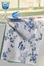 Garnier-Thiebaut Voliere Runner 20"x61" Bleu