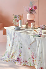 Garnier-Thiebaut Jardin Sauvage Tablecloth 61"x61" Blanc