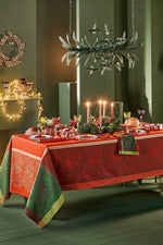 Garnier-Thiebaut Noel Fruite Tablecloth 69"x120" Rouge