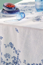 Garnier-Thiebaut Voliere Tablecloth 61"x61" Bleu