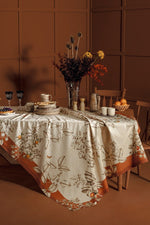 Garnier-Thiebaut Mandarines Tablecloth 61"x89" Rouille