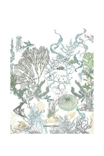 Garnier-Thiebaut Balade Marine Verde Kitchen Towel