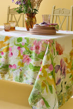Garnier-Thiebaut Souffle Fleuri Tablecloth 61"x89" Printemps