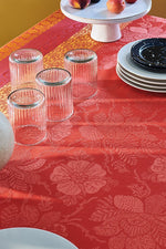 Garnier-Thiebaut Mille Roses Festives Tablecloth 61"x89" Sangria