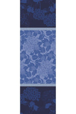 Garnier-Thiebaut Hortensias Runner 22"x69" Bleu