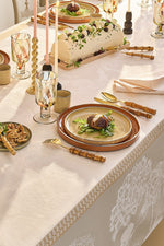 Garnier-Thiebaut Mille Hortensias Tablecloth 71"x71" Natural