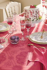 Garnier-Thiebaut Mille Rosecas Tablecloth 71"x71" Framboise