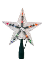 UL 10-Light Multicolored Crystal Star 7" Tree Topper