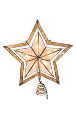 UL 10-Light Smoke Capiz Star 10" Tree Topper