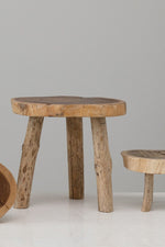 Creative Co-Op Madre De Cacao Live Edge Wood Pedestal Natural Large