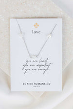 My Saint My Hero Love Necklace Silver & Mother of Pearl