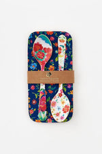 Tobacco Leaf Spoon Gift Card Set of 2 Stainless Steel 5.25"