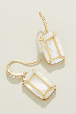 Spartina Orla Window Mother of Pearl, Glass Crystals Earrings