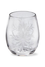 GLASS WINE FLEUR ETCHD STMLSS