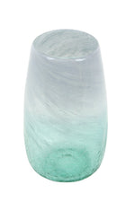 Glass Decorative Vase 11.5" Green Frosted